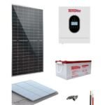 Kit para sistema solar fotovoltaico aislado 1000W 12V Tensite 2170Wh/día